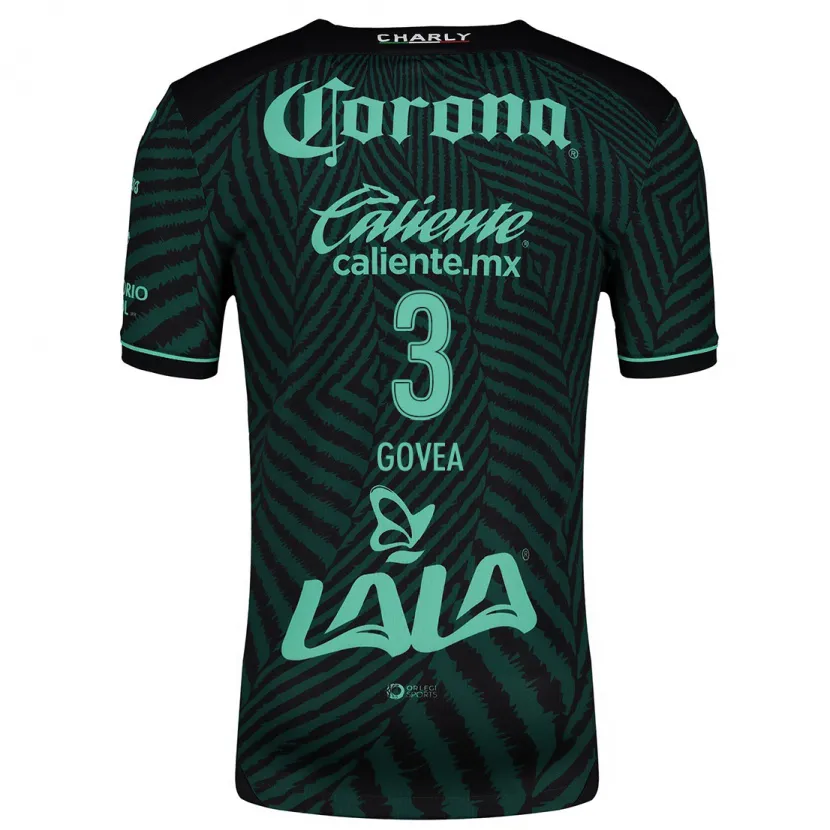 Danxen Heren Ismael Govea #3 Zwart Groen Uitshirt Uittenue 2024/25 T-Shirt