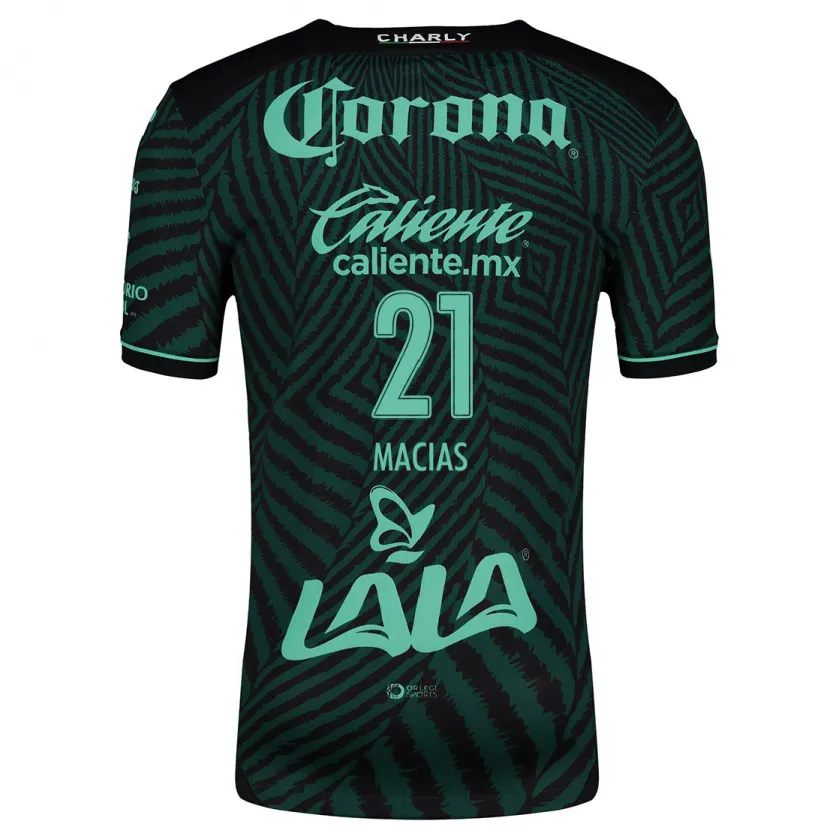 Danxen Heren José Juan Macías #21 Zwart Groen Uitshirt Uittenue 2024/25 T-Shirt