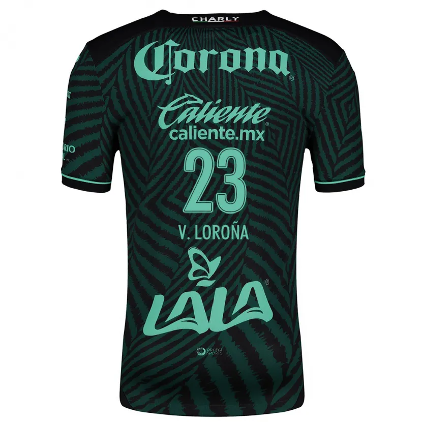 Danxen Heren Vladímir Loroña #23 Zwart Groen Uitshirt Uittenue 2024/25 T-Shirt