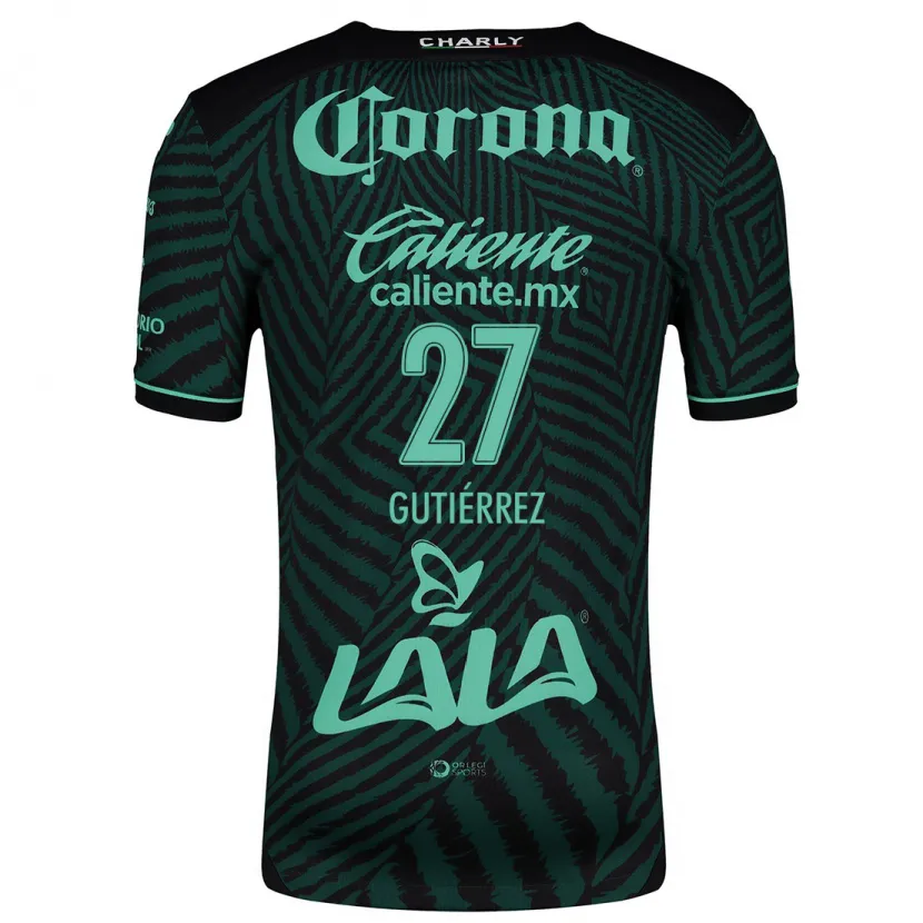 Danxen Heren Luis Gutiérrez #27 Zwart Groen Uitshirt Uittenue 2024/25 T-Shirt