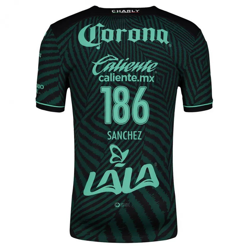 Danxen Heren David Sánchez #186 Zwart Groen Uitshirt Uittenue 2024/25 T-Shirt