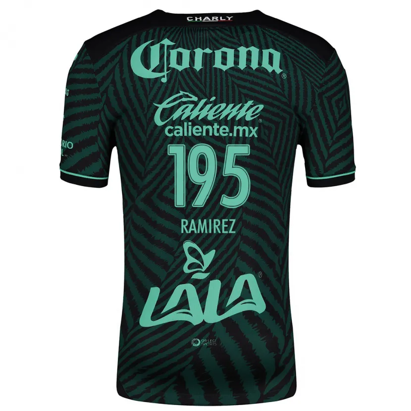 Danxen Heren Jesús Ramírez #195 Zwart Groen Uitshirt Uittenue 2024/25 T-Shirt