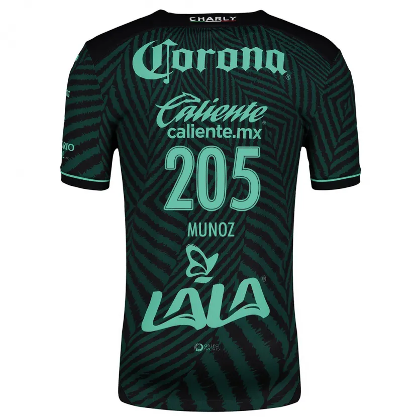 Danxen Heren Guillermo Muñoz #205 Zwart Groen Uitshirt Uittenue 2024/25 T-Shirt