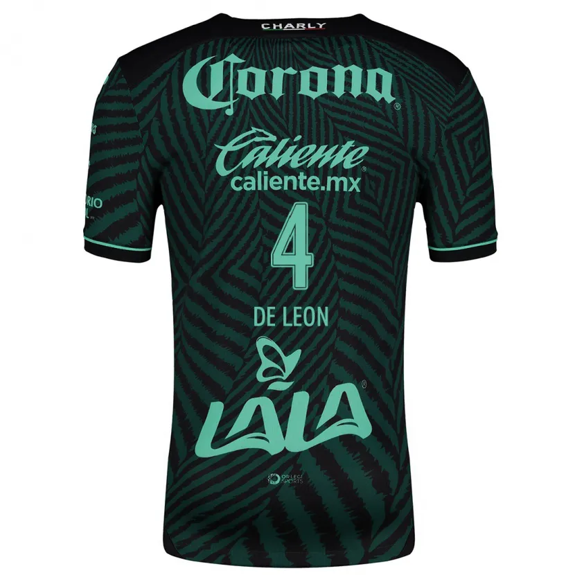 Danxen Heren Lourdes De León #4 Zwart Groen Uitshirt Uittenue 2024/25 T-Shirt