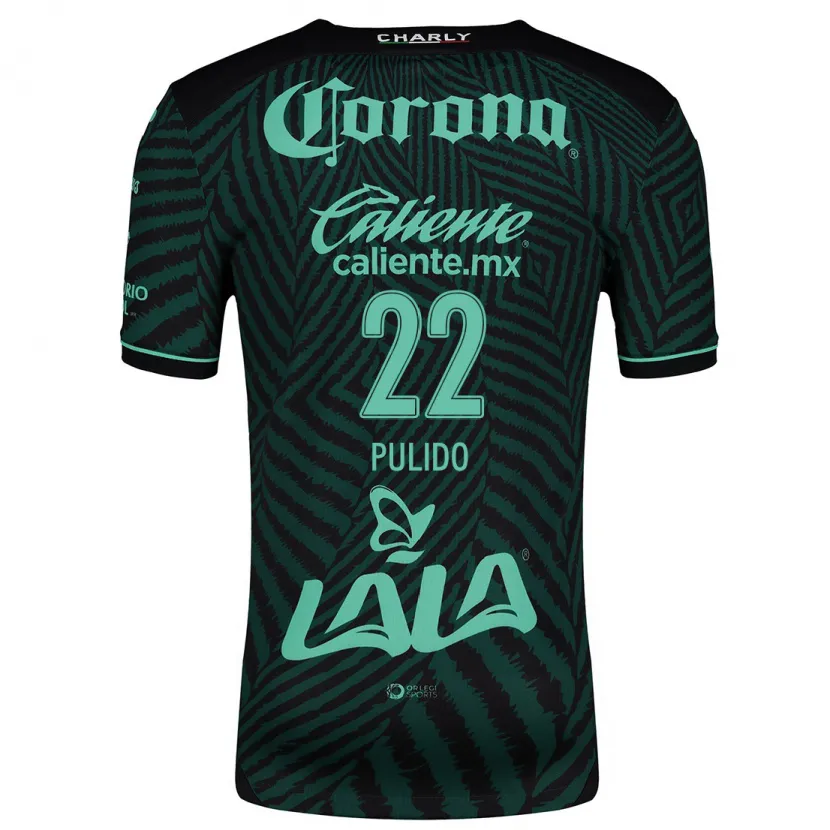 Danxen Heren Sheila Pulido #22 Zwart Groen Uitshirt Uittenue 2024/25 T-Shirt