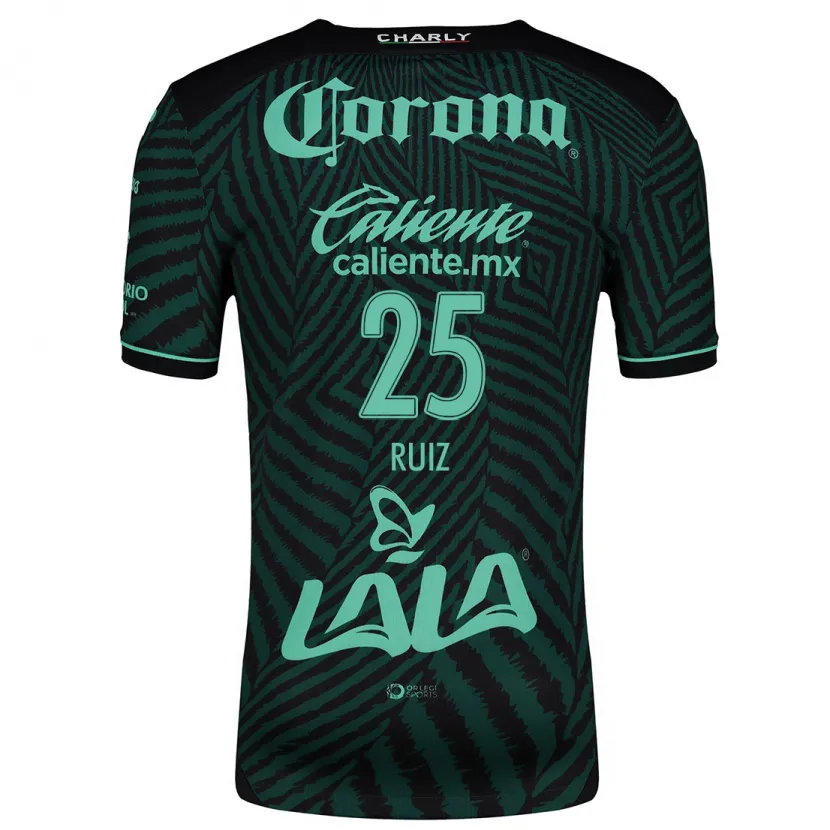 Danxen Heren Michel Ruíz #25 Zwart Groen Uitshirt Uittenue 2024/25 T-Shirt