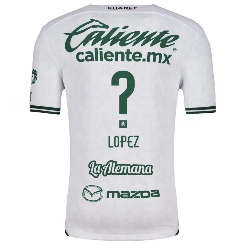 Danxen Heren Nicolás López #0 Wit Groen Uitshirt Uittenue 2024/25 T-Shirt
