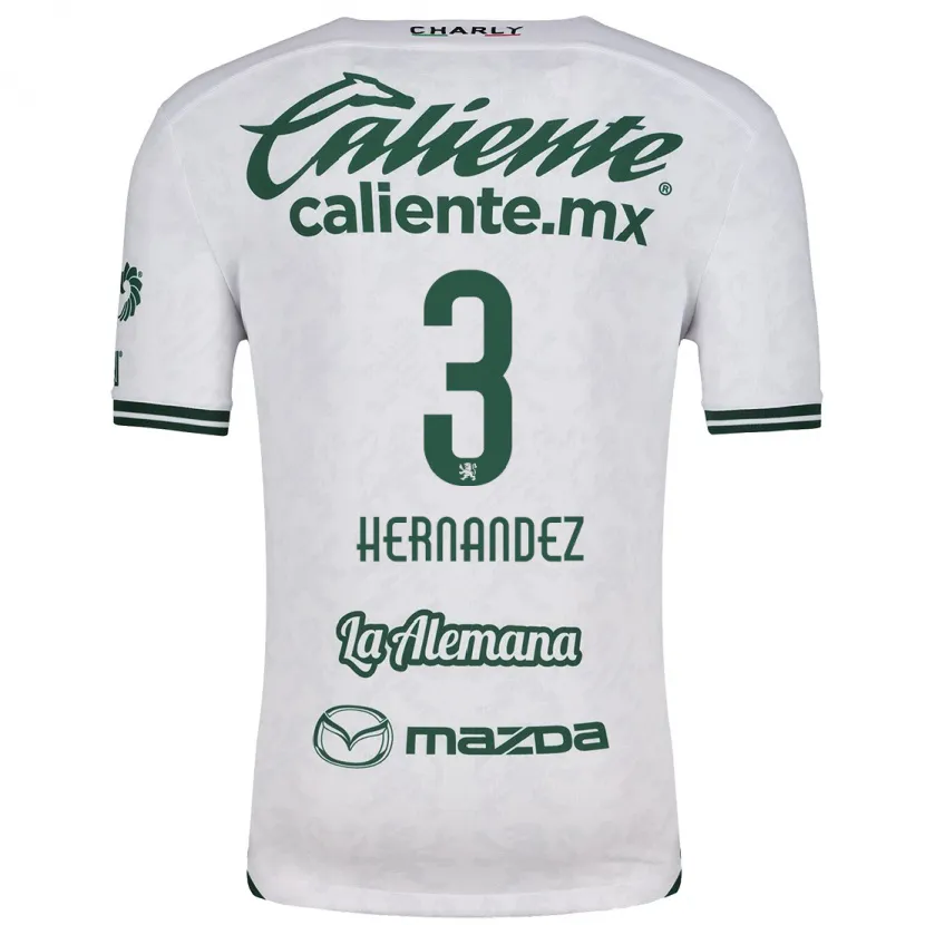 Danxen Heren Pedro Hernández #3 Wit Groen Uitshirt Uittenue 2024/25 T-Shirt