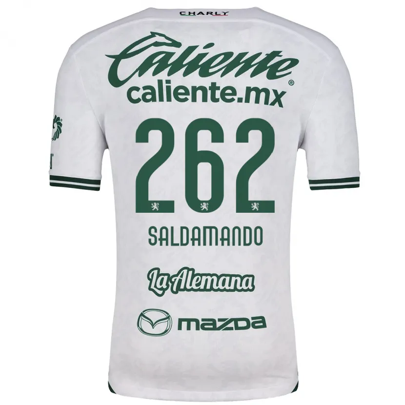 Danxen Heren José Saldamando #262 Wit Groen Uitshirt Uittenue 2024/25 T-Shirt