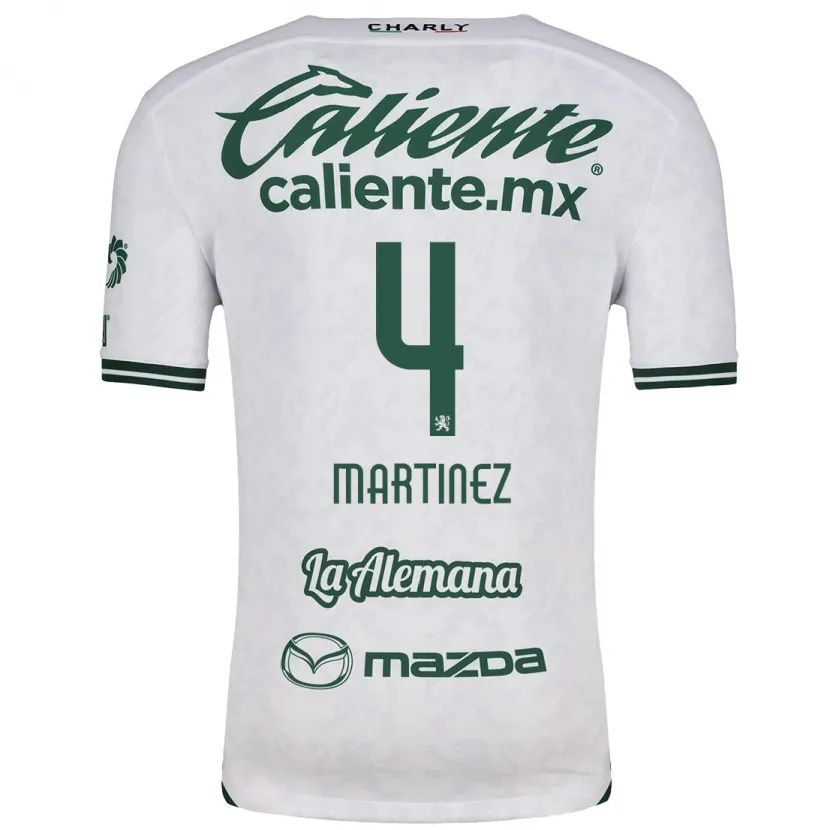 Danxen Heren Mitzi Martínez #4 Wit Groen Uitshirt Uittenue 2024/25 T-Shirt