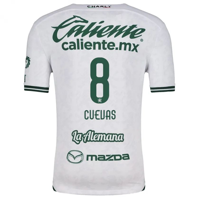 Danxen Heren Lucero Cuevas #8 Wit Groen Uitshirt Uittenue 2024/25 T-Shirt
