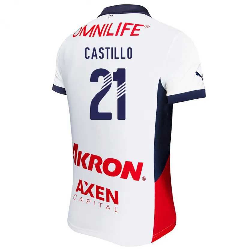 Danxen Heren José Castillo #21 Wit Rood Blauw Uitshirt Uittenue 2024/25 T-Shirt