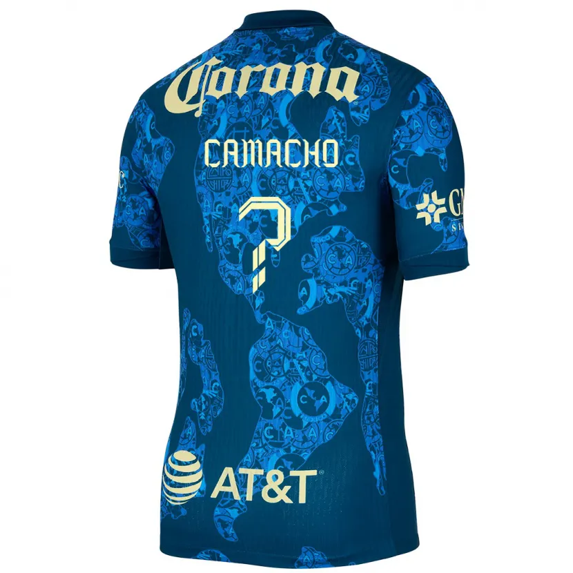 Danxen Heren Jorge Camacho #0 Blauw Geel Uitshirt Uittenue 2024/25 T-Shirt