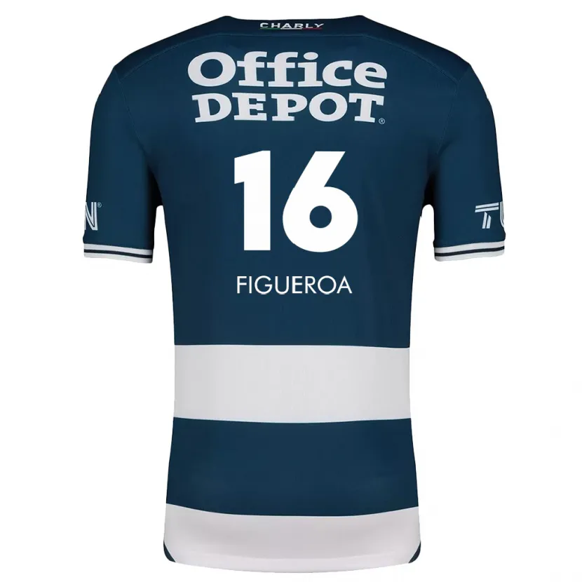 Danxen Dames Antonio Figueroa #16 Blauw Wit Thuisshirt Thuistenue 2024/25 T-Shirt