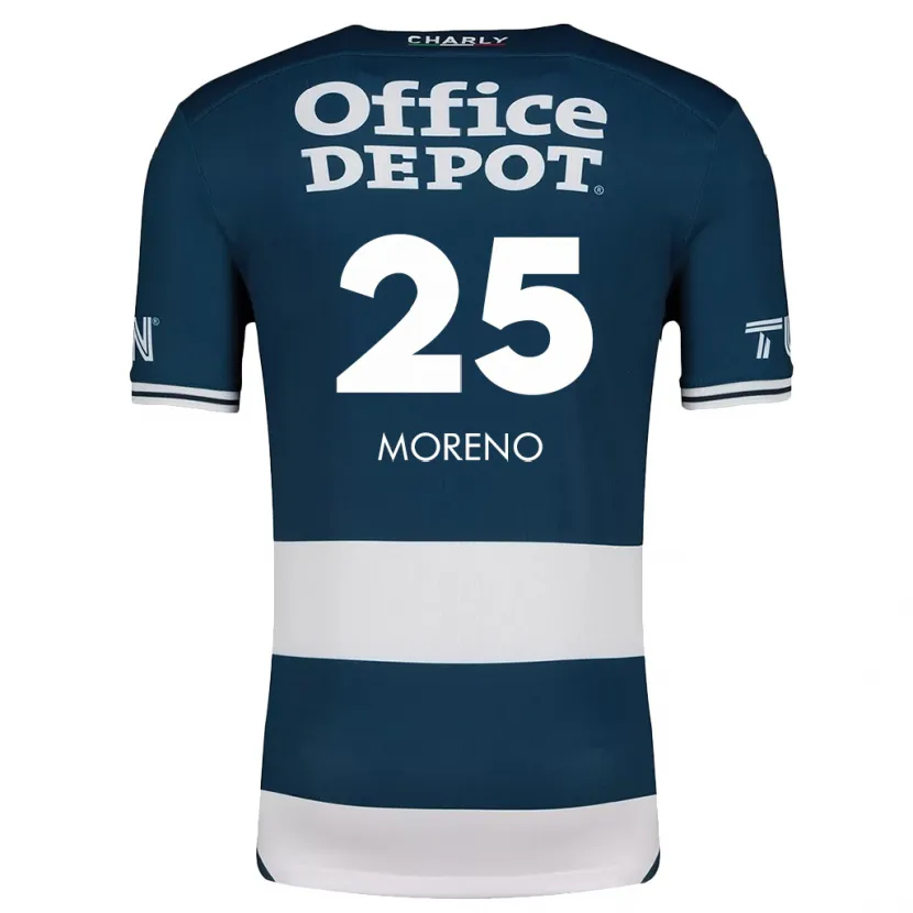 Danxen Dames Carlos Moreno #25 Blauw Wit Thuisshirt Thuistenue 2024/25 T-Shirt