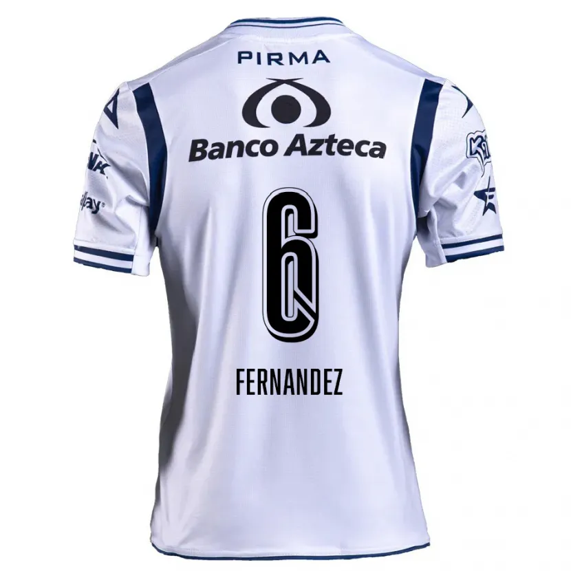 Danxen Dames Liliana Fernández #6 Wit Marineblauw Thuisshirt Thuistenue 2024/25 T-Shirt