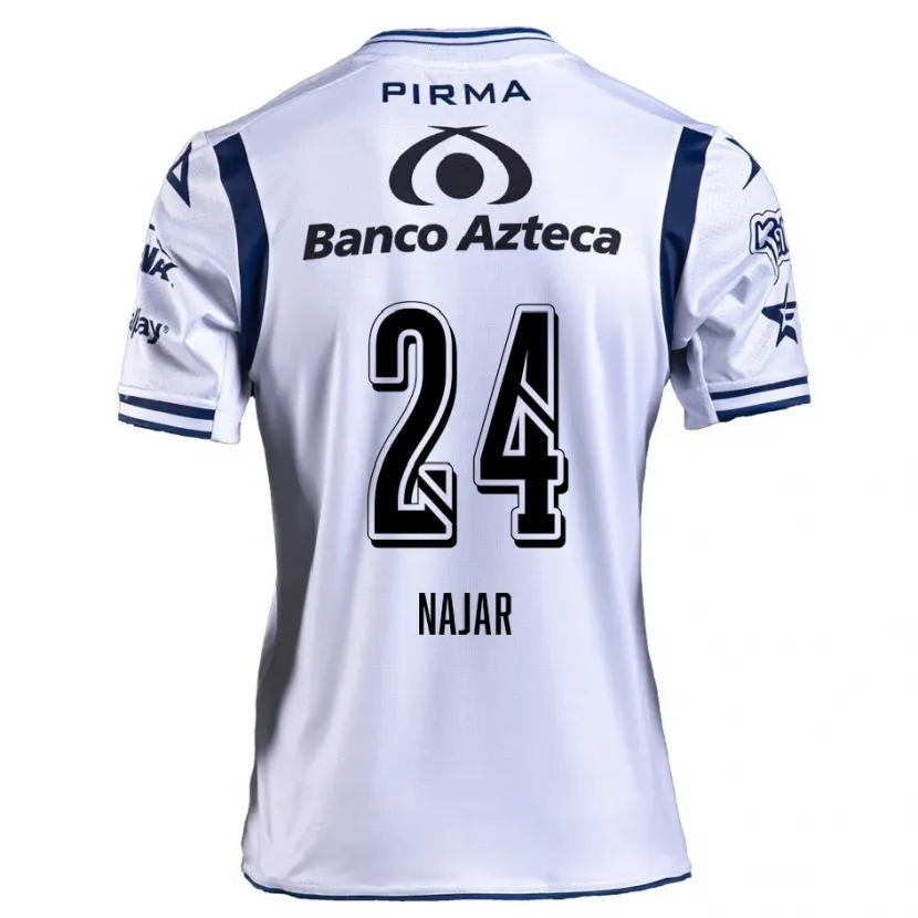 Danxen Dames Ivonne Najar #24 Wit Marineblauw Thuisshirt Thuistenue 2024/25 T-Shirt