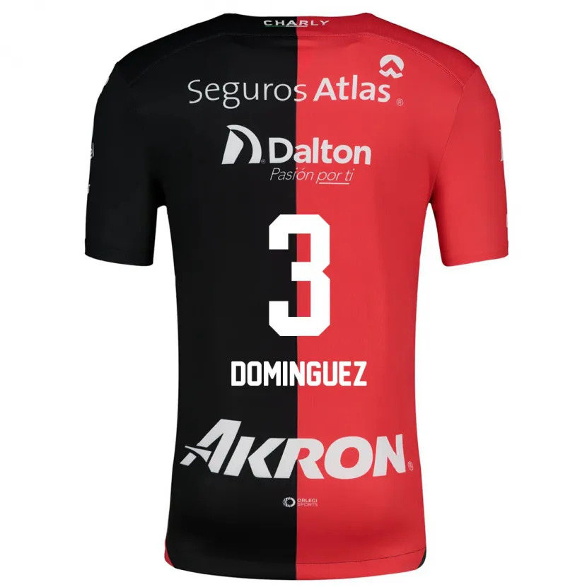 Danxen Dames Idekel Domínguez #3 Rood Zwart Thuisshirt Thuistenue 2024/25 T-Shirt