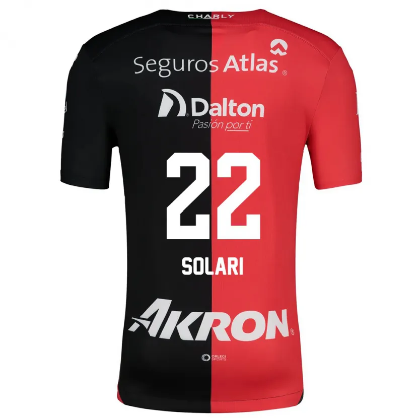 Danxen Dames Augusto Solari #22 Rood Zwart Thuisshirt Thuistenue 2024/25 T-Shirt
