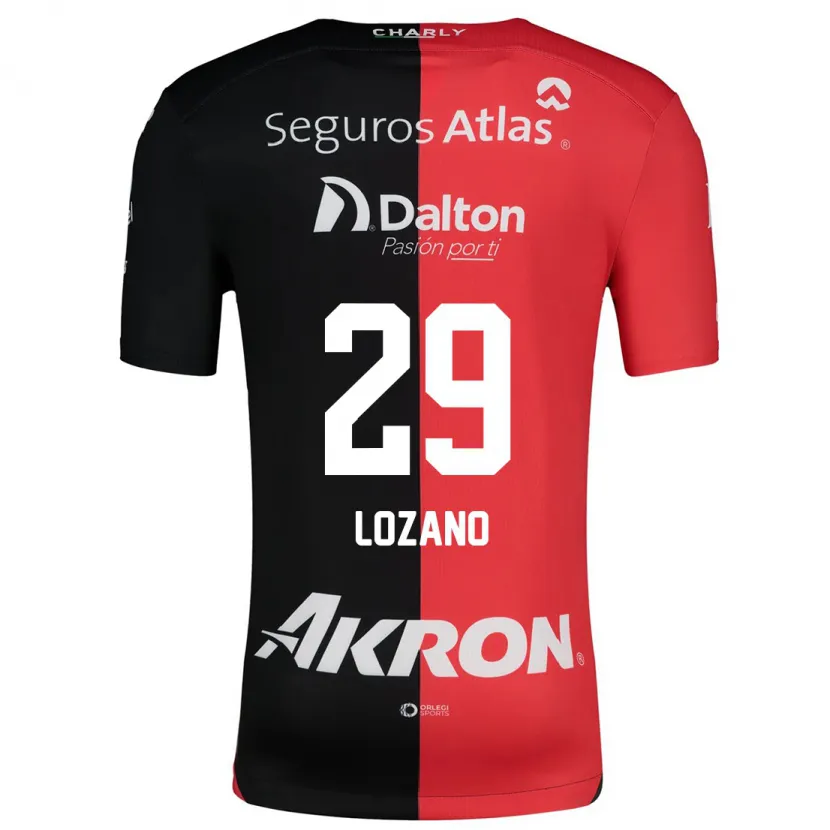 Danxen Dames Brian Lozano #29 Rood Zwart Thuisshirt Thuistenue 2024/25 T-Shirt