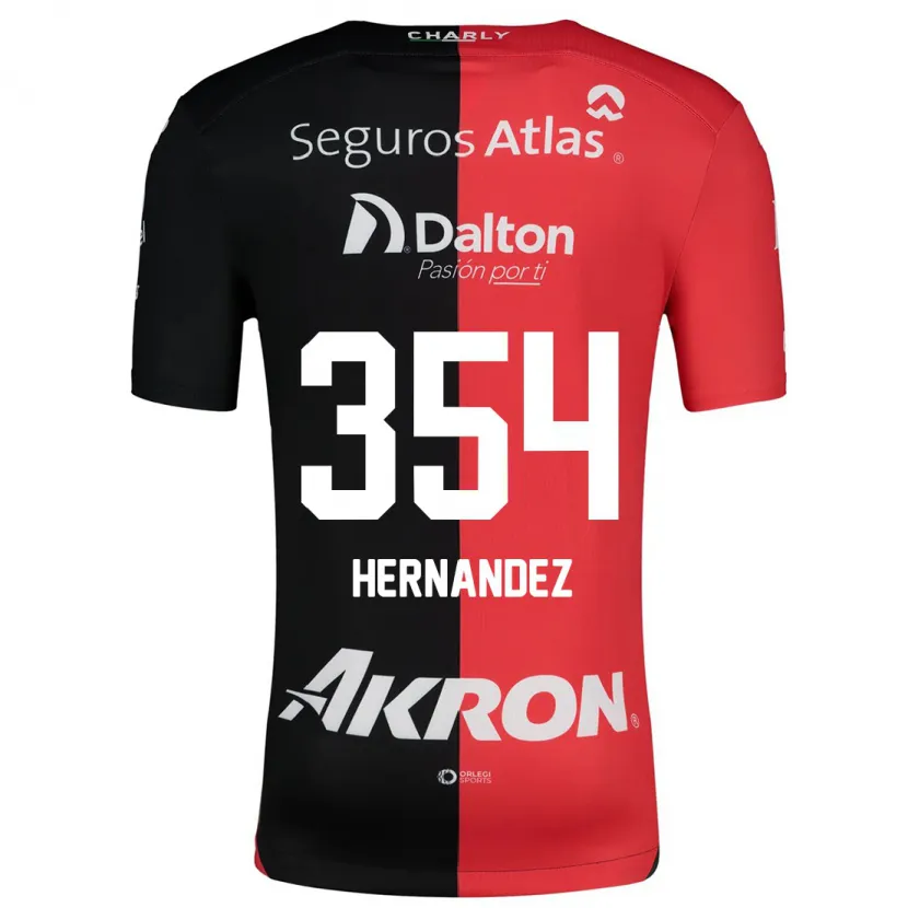 Danxen Dames Daniel Hernández #354 Rood Zwart Thuisshirt Thuistenue 2024/25 T-Shirt
