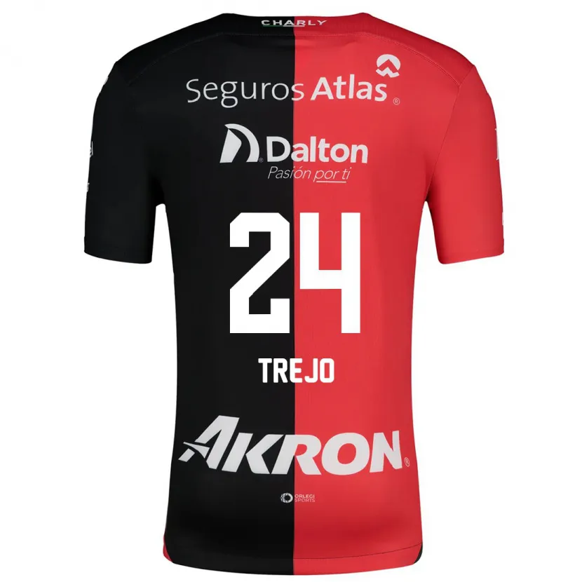 Danxen Dames Christopher Trejo #24 Rood Zwart Thuisshirt Thuistenue 2024/25 T-Shirt