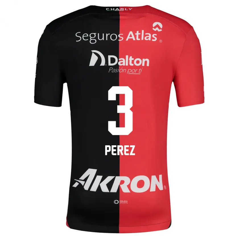 Danxen Dames María Fernanda Pérez #3 Rood Zwart Thuisshirt Thuistenue 2024/25 T-Shirt
