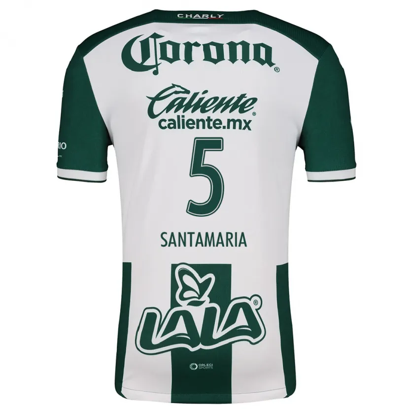 Danxen Dames Anderson Santamaría #5 Groen Wit Thuisshirt Thuistenue 2024/25 T-Shirt