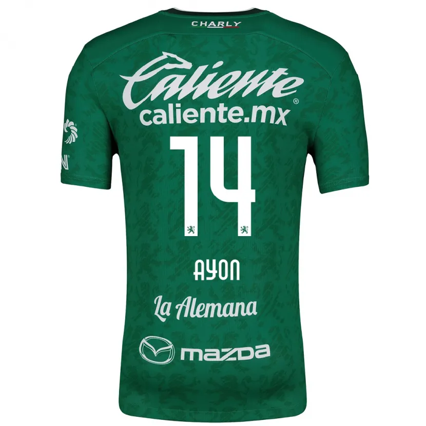 Danxen Dames Ettson Ayón #14 Groen Wit Thuisshirt Thuistenue 2024/25 T-Shirt