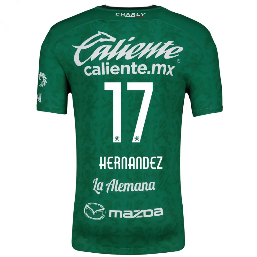 Danxen Dames Daniel Hernández #17 Groen Wit Thuisshirt Thuistenue 2024/25 T-Shirt