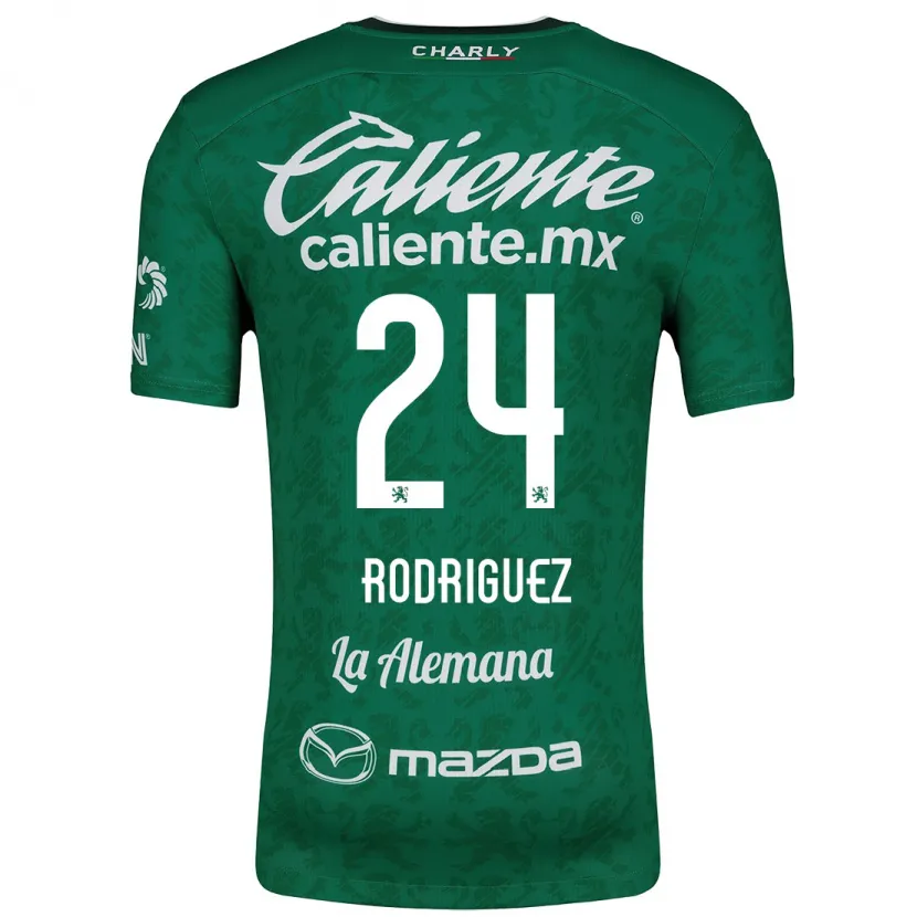 Danxen Dames Osvaldo Rodríguez #24 Groen Wit Thuisshirt Thuistenue 2024/25 T-Shirt