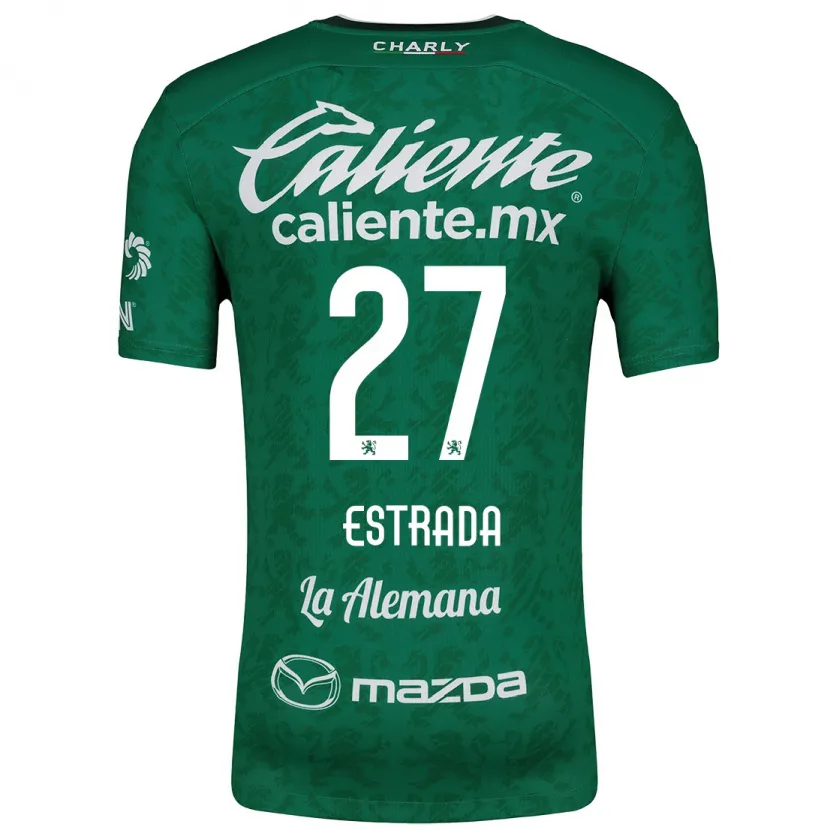 Danxen Dames Ángel Estrada #27 Groen Wit Thuisshirt Thuistenue 2024/25 T-Shirt