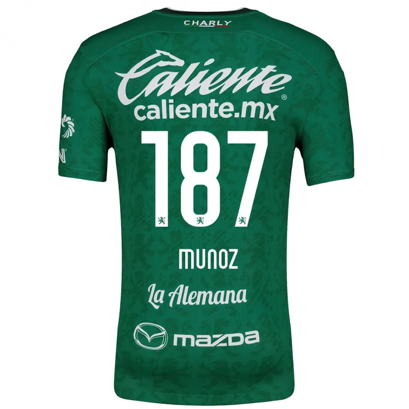 Danxen Dames Diego Muñoz #187 Groen Wit Thuisshirt Thuistenue 2024/25 T-Shirt