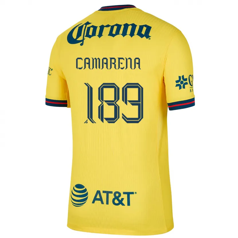 Danxen Dames Luis Camarena #189 Geel Blauw Thuisshirt Thuistenue 2024/25 T-Shirt