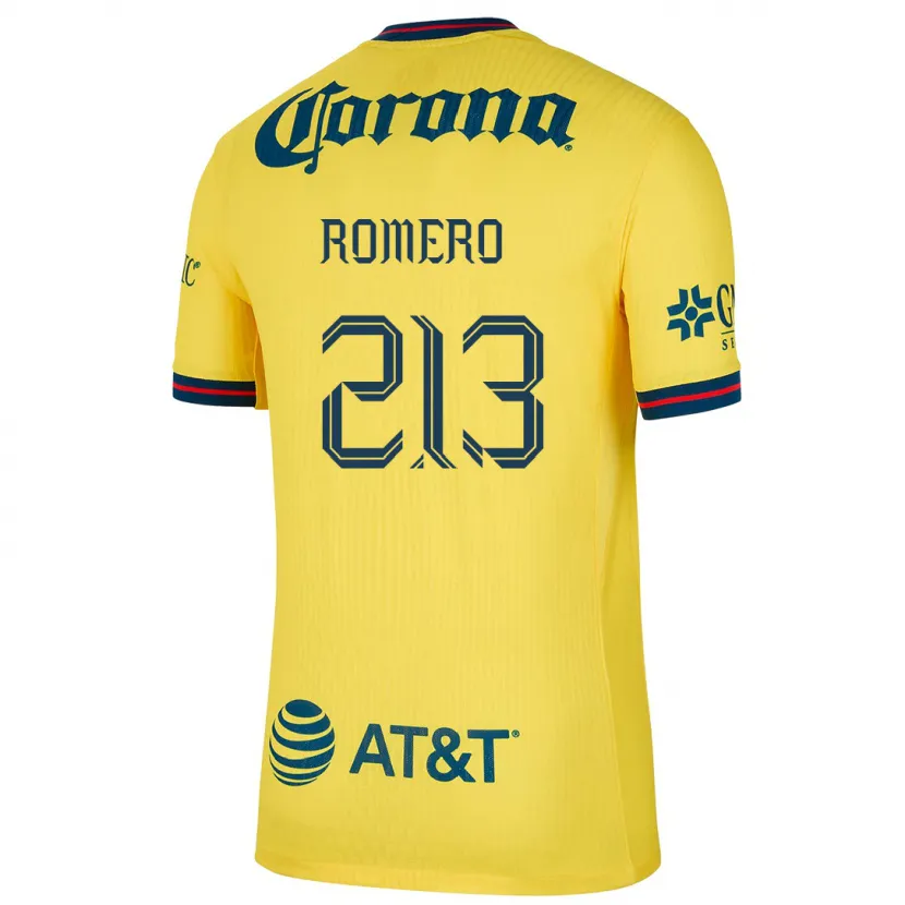 Danxen Dames Axel Romero #213 Geel Blauw Thuisshirt Thuistenue 2024/25 T-Shirt