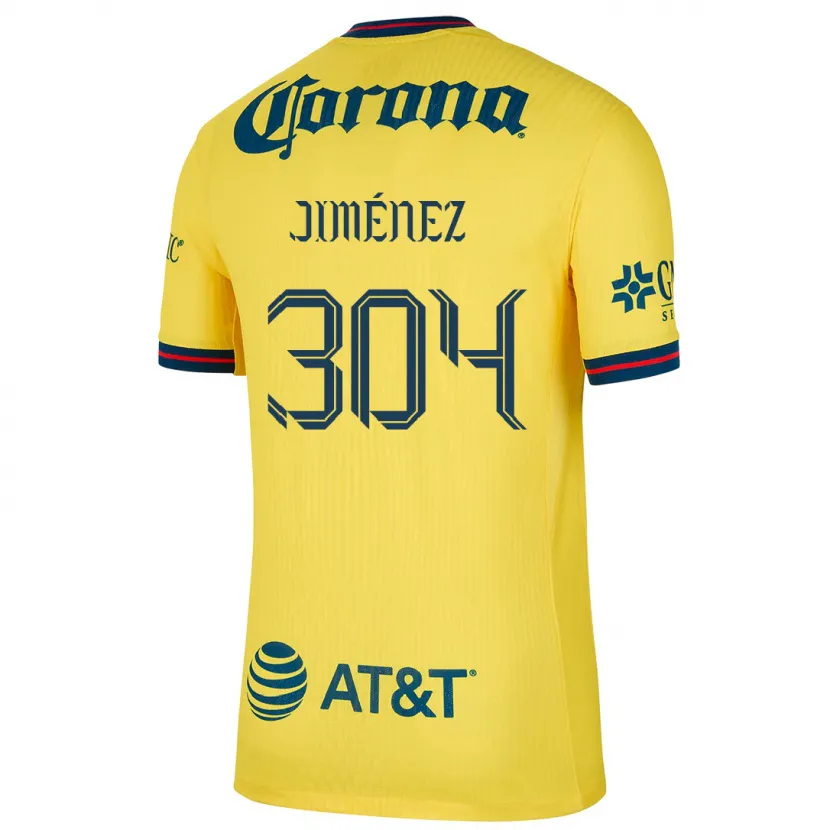 Danxen Dames Derek Jiménez #304 Geel Blauw Thuisshirt Thuistenue 2024/25 T-Shirt