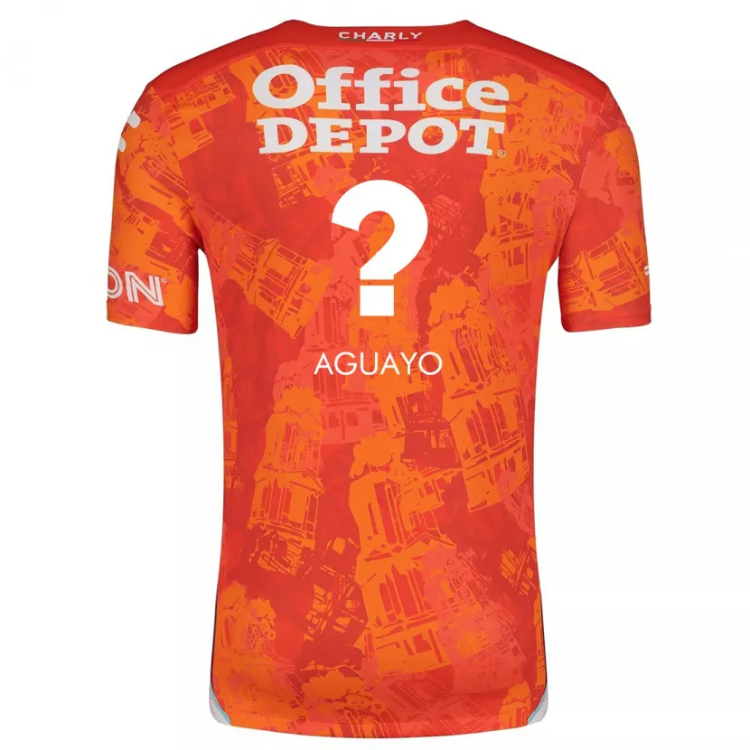 Danxen Dames Sergio Aguayo #0 Oranje Wit Uitshirt Uittenue 2024/25 T-Shirt