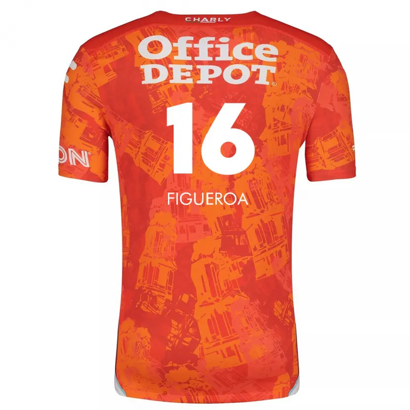 Danxen Dames Antonio Figueroa #16 Oranje Wit Uitshirt Uittenue 2024/25 T-Shirt