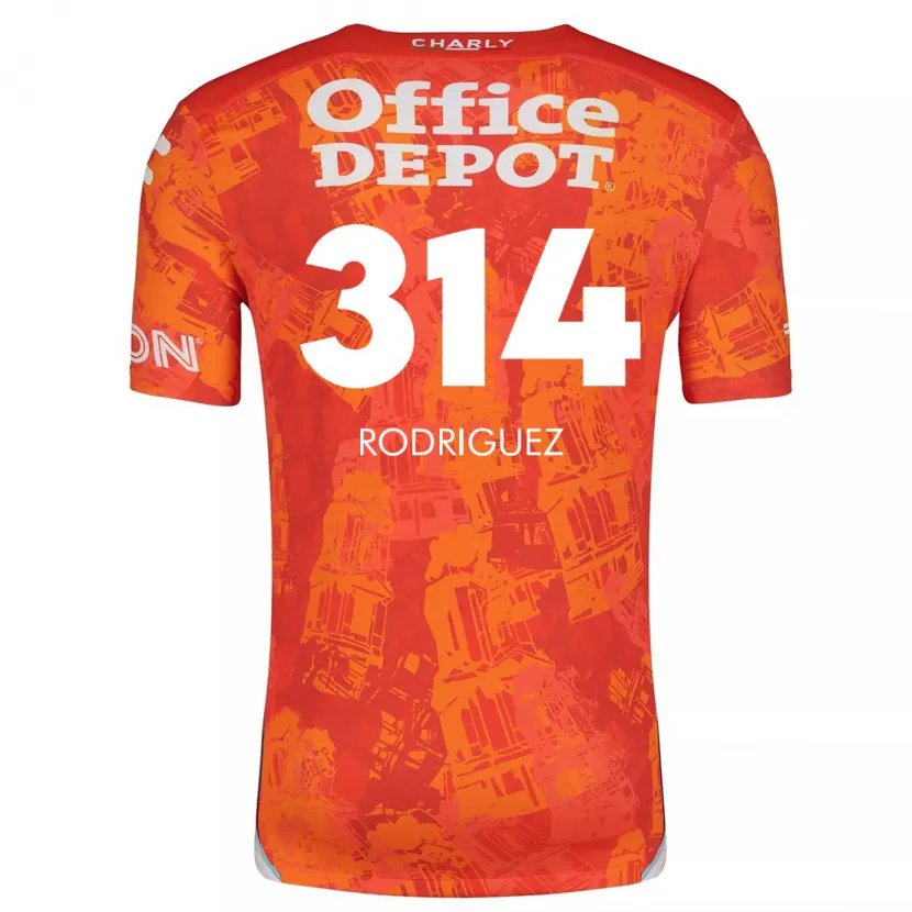 Danxen Dames Alan Rodríguez #314 Oranje Wit Uitshirt Uittenue 2024/25 T-Shirt