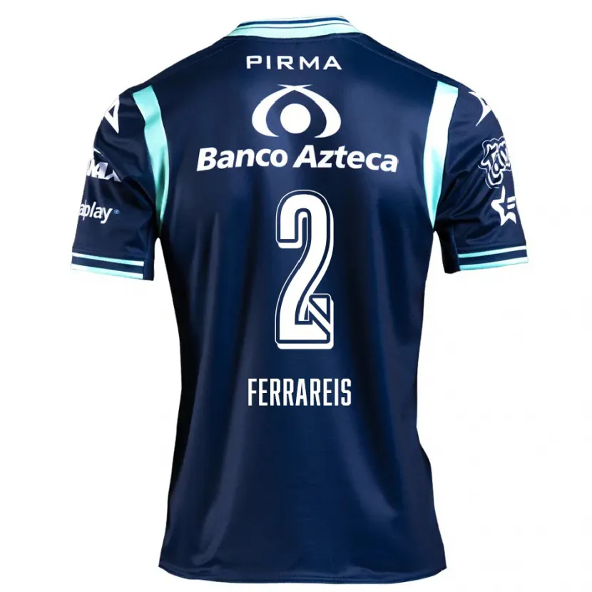 Danxen Dames Gustavo Ferrareis #2 Marineblauw Uitshirt Uittenue 2024/25 T-Shirt