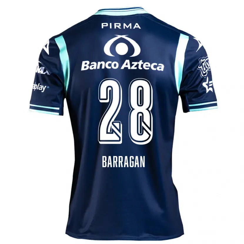 Danxen Dames Martín Barragán #28 Marineblauw Uitshirt Uittenue 2024/25 T-Shirt