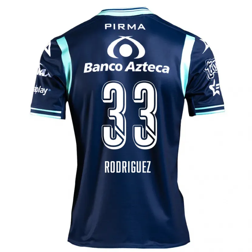 Danxen Dames Jorge Rodríguez #33 Marineblauw Uitshirt Uittenue 2024/25 T-Shirt