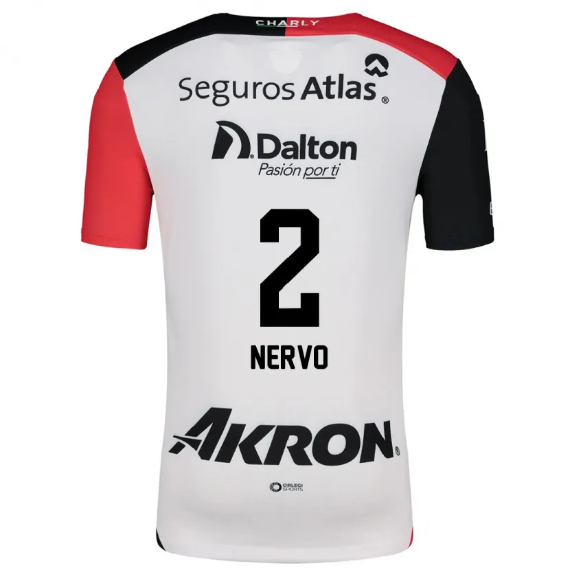 Danxen Dames Hugo Nervo #2 Wit Rood Zwart Uitshirt Uittenue 2024/25 T-Shirt