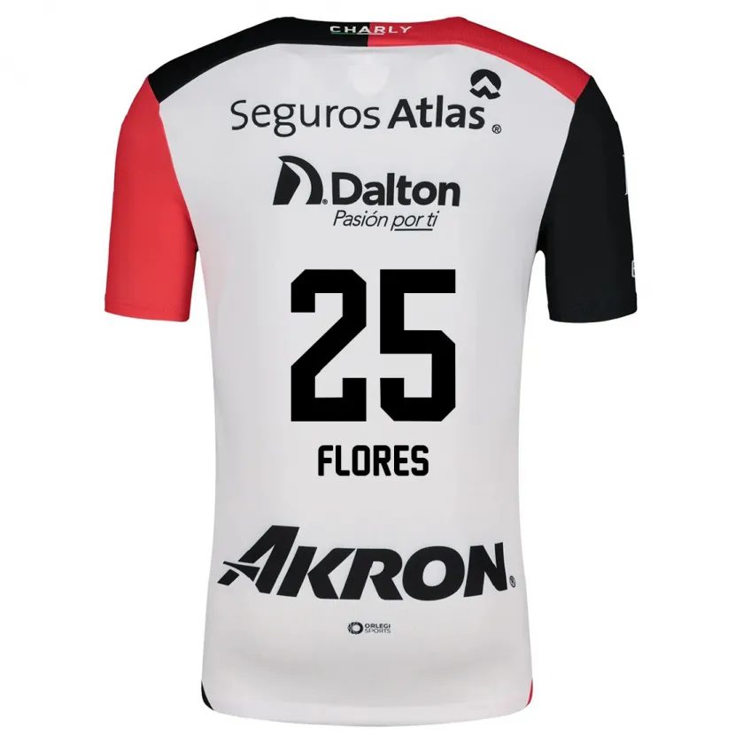 Danxen Dames Leonardo Flores #25 Wit Rood Zwart Uitshirt Uittenue 2024/25 T-Shirt
