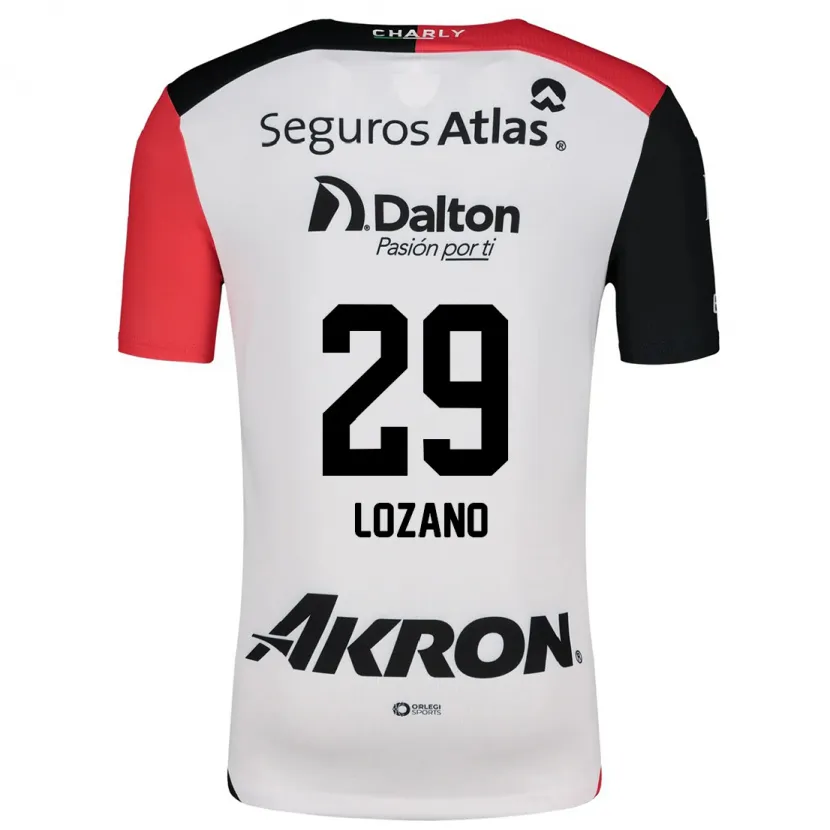 Danxen Dames Brian Lozano #29 Wit Rood Zwart Uitshirt Uittenue 2024/25 T-Shirt