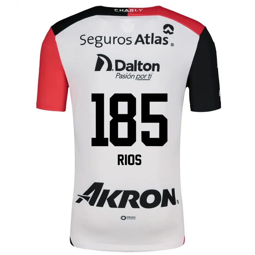 Danxen Dames Víctor Ríos #185 Wit Rood Zwart Uitshirt Uittenue 2024/25 T-Shirt