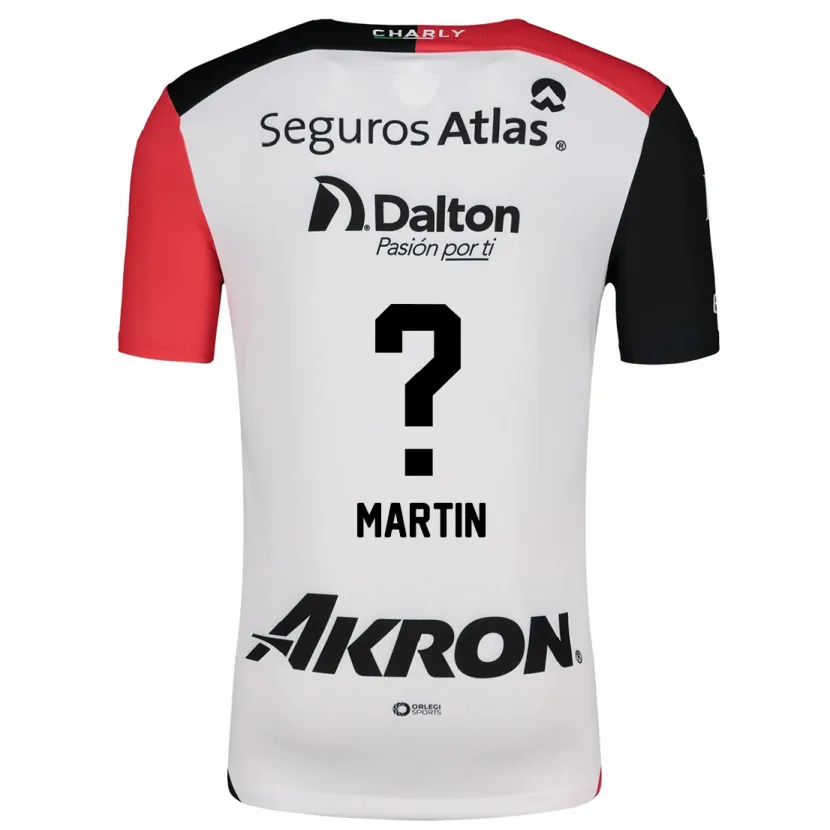 Danxen Dames Juan Martín #0 Wit Rood Zwart Uitshirt Uittenue 2024/25 T-Shirt