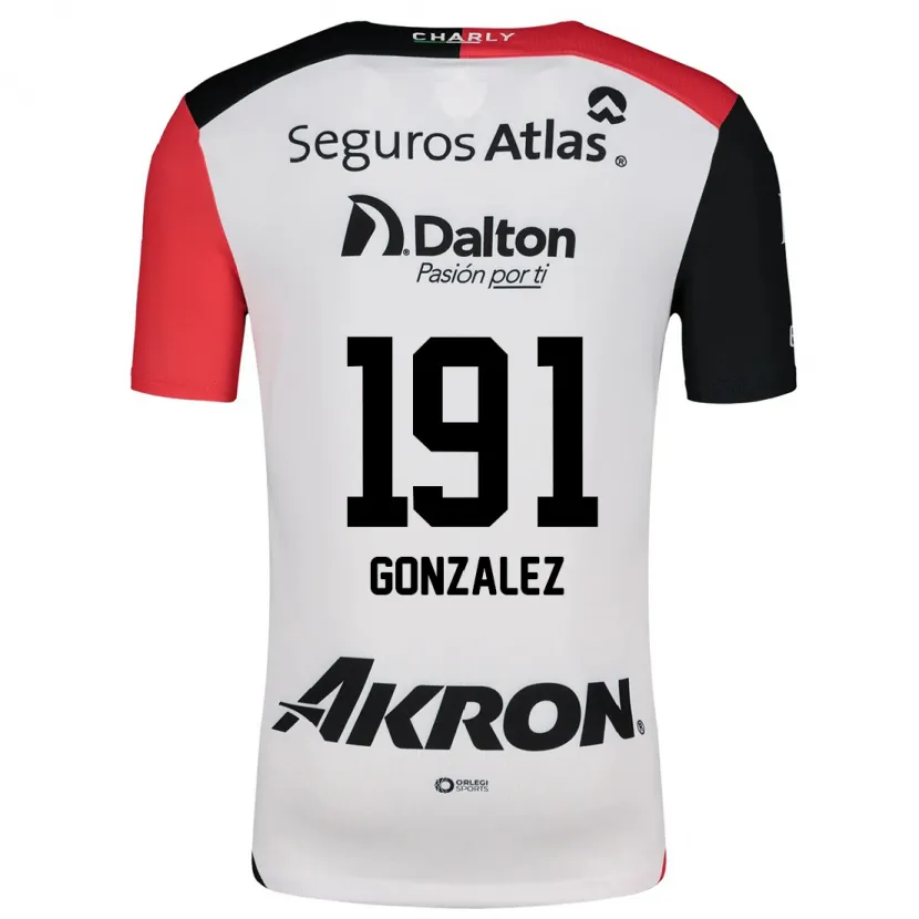 Danxen Dames Juan González #191 Wit Rood Zwart Uitshirt Uittenue 2024/25 T-Shirt