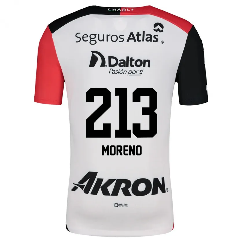Danxen Dames Eduardo Moreno #213 Wit Rood Zwart Uitshirt Uittenue 2024/25 T-Shirt