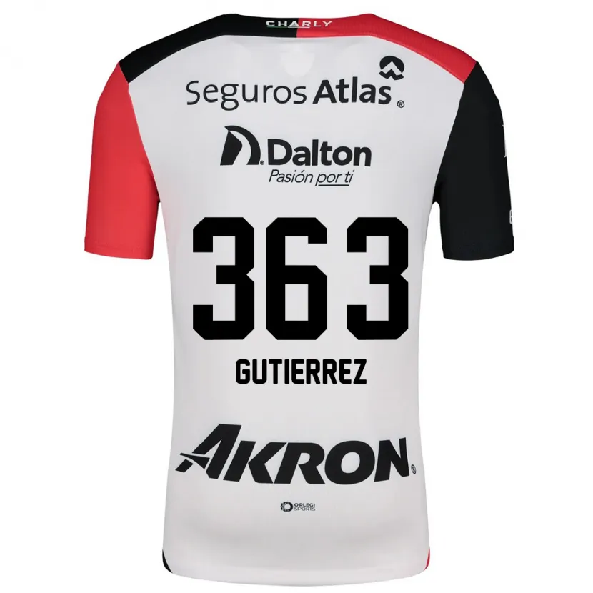 Danxen Dames Orlando Gutiérrez #363 Wit Rood Zwart Uitshirt Uittenue 2024/25 T-Shirt